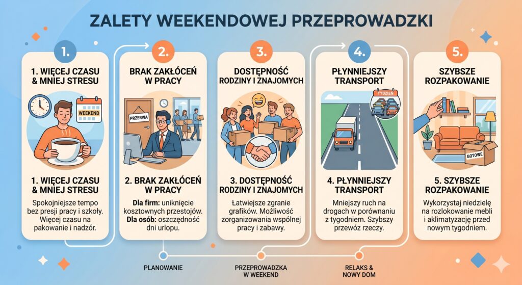 Jakie plusy ma przeprowadzka w weekend